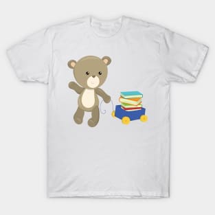 Bear Going To School, Brown Bear, Cute Bear, Books T-Shirt